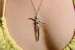 silver mermaid pendant by rahnee bliss