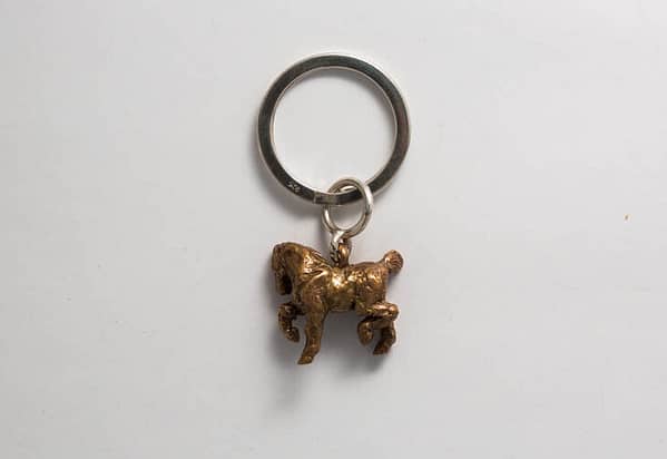 horse keyring bronze